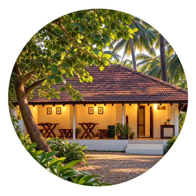 Cozy Tropical Veranda at Dusk